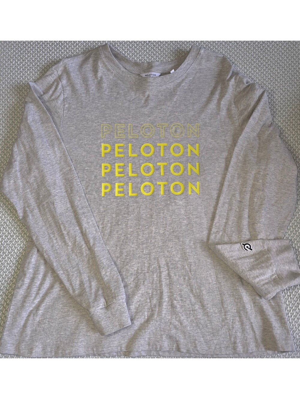 Peloton gray long sleeve shirt men's size large women's size extra large